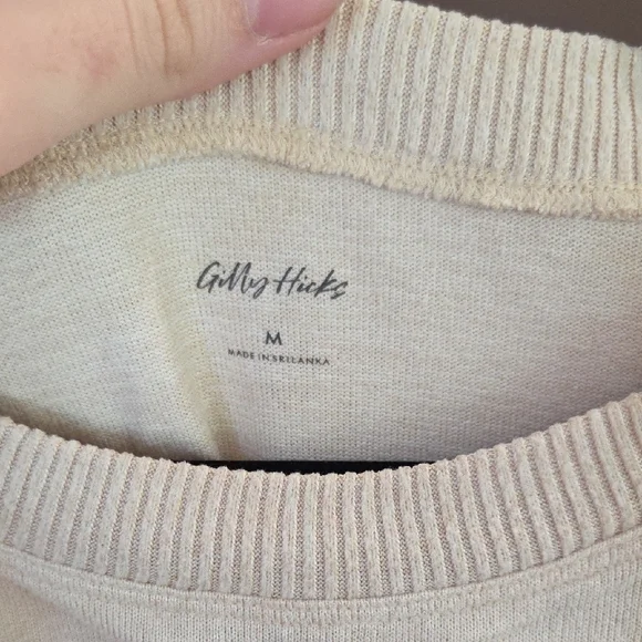 Cream Gilly Hicks Dreamworthy Soft Ribbed Set, Joggers, Sweater, Shorts. Size M - Picture 11 of 11